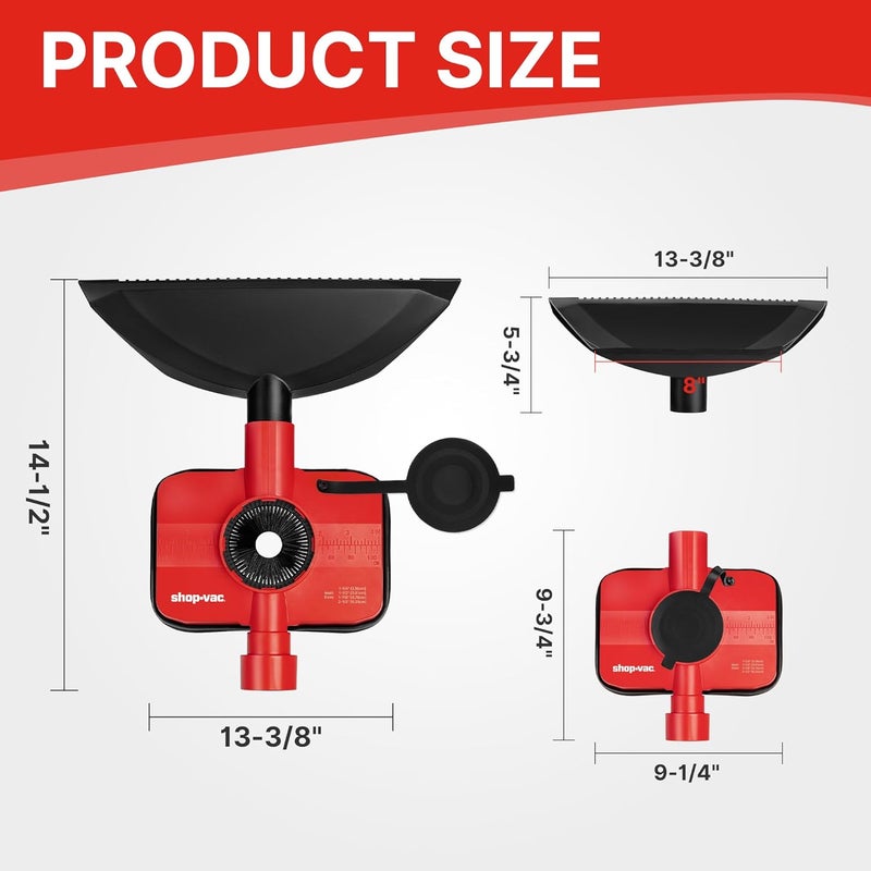SHOPVAC Shop Dust Collection Attachment, 2-in-1 Vacuum Dust Collection Attachment for Drilling, Fits 4 Hose Sizes (1-1/4", 1-1/2", 1-7/8", 2-1/2") - Image 3